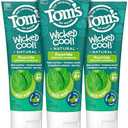 Tom's of Maine ADA Approved Wicked Cool! Fluoride Children's Toothpaste, Natural Toothpaste, Dye Free, No Artificial Preservatives, Mild Mint, 5.1 oz. 2-Pack