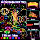 242PCS Glow Sticks, Glow in the Dark Party Favors Party Supplies for Adults Glow Sticks Bulk & Connectors Light Up Glasses Headbands Bracelets Necklace Earrings for football Birthday Wedding Patriotic