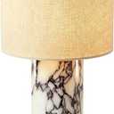 BSOD Marble Lamp, 10 Inch Natural Stone Modern Luxury Decor Lamp
Plug-In 110V Luxury 10'' Decorative Table Lamp, Calacatta Viola Stone for Entryway, Console Kitchen Counter