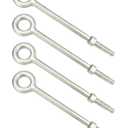 QWORK Eye Bolt with Nuts, 3/4'' x 12" Galvanized Eye Bolt, 4 Pack
