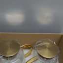 2 Pack Glass Pitcher with Lid, 68 oz/2 Liter Vertical Stripe Round Pitcher with Handle, Heat Resistant, Suitable for Refrigerator Storage, Iced Tea, Coffee, Lemonade, Juice, and Beverage Container