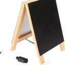 Juvale Small Double Sided Easel, Black Chalkboard & White Dry Erase Boards (5.5 x 7.8 x 1 in) - Chalkboard Signs, 2 Pack
