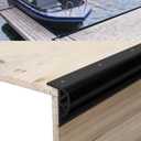 3 Pack 6 ft Dock Boat Guard P Type PVC Profile Dock Corner Bumper Marine Rub Rail Commercial Grade Double Molded Rubber Edging Fender for Protection Large Boat (Black)