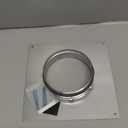 Zonon 4 Inch Duct Connector Flange Galvanized Steel Dryer Vent Connector with Rubber Ring and Screws Straight or Flex Pipe Flange for Heating Cooling Ventilation System