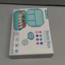 shell and turtle Bento Box Adult Lunch Box, Lunch Containers for Kids Girls Boys with 4 Compartments, Lunchable Food Container with Utensils, Sauce Jar, Muffin Liners, 40 Oz/5 Cup, Light Teal (1200ML)