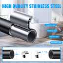 TEECK Shower Curtain Rod, 32-92 inch Adjustable Spring Tension Curtain Rod, Never Rust Anti-Slip Shower Curtain Rod for Bathroom, No Drilling, Never Collapse, Easy to Use, Black