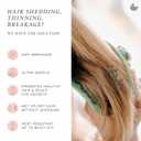 Manta Original Anti-Breakage Hairbrush Gentle Detangling Brush for Wet & Dry Hair, Flexible Hairbrush for All Types, Healthy Hair Care for Women & Men, Pink