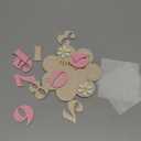 3D Wooden Daisy Baby Monthly Milestone Sign Cards 1-12 Months Interchangeable Monthly Milestone Wood Discs Announcement Sign for Baby Shower Newborn Photo Props Gifts(Pink)