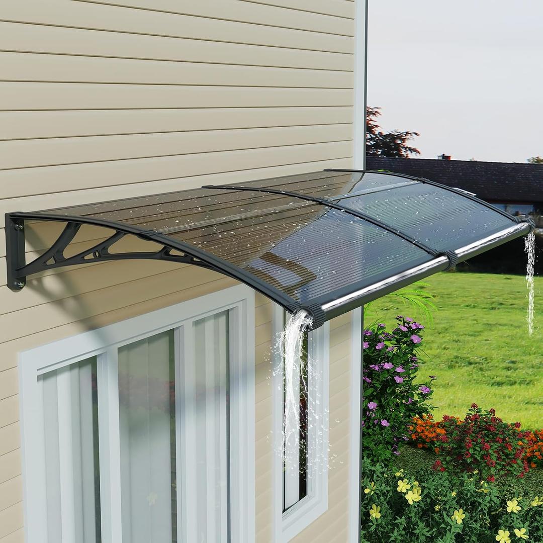 Door Awnings Exterior, 40x80in UV/Rain Proof Canopy for Outside