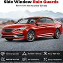 Canvcle Sonata Rain Guards - Window Visors for Hyundai Sonata 2015-2019, Outside-Mount Tape-On Side Window Wind Deflectors for Hyundai Sonata Accessories, Vent Visors Shades Rainproof Black 4PCS