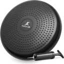ProsourceFit Core Balance Disc Trainer, 14 Diameter with Pump for Improving Posture, Fitness, Stability (Black)