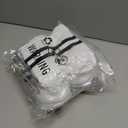 3 x AugRing Women's Striped Cotton Crew Socks Cozy Casual Athletic Quarter Socks for Running & Gym Size 5-11