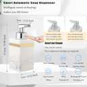 Automatic Soap Dispenser, Touchless Smart Foam Soap Dispenser for Kitchen and Bathroom, USB Rechargeable, 7.6oz/225ml, Hands-Free Dish & Hand Soap Dispenser