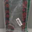 Red Rose Flower License Plate Frames 2 Pack 2 Holes Aluminum License Plate Cover with 2 Pcs Car Coasters and Screw and Black Screw Caps for Girl Women Men Gifts (one size)