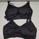 4HOW Pumping Bra Hands Free Nursing Pumping aBra All in One Wireless Padded Maternity Bralette for Large Bust (Black+black)