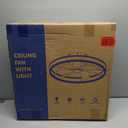 Flush Mount Ceiling Fan, Ceiling Fans with Lights and Remote, 6 Black-1215