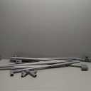 Whitmor Foldable Garment Rack - Rolling Clothes Rack - Adjustable Height - Silver