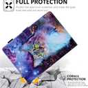 KEROM Case for Samsung Galaxy Tab A11+ Plus/A9+ Plus 11 Inch 2026/2024, Cute PU Leather Stand Protective Cover for Galaxy Tab A11+/A9+ Tablet, Auto Wake/Sleep - Space Cat