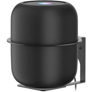 Heavy Duty Speaker Mount for HomePod 1st & 2nd Gen Wall Bracket, Easy Alignment for Homepod Wall Mount, Metal Speaker Bracket Reserved Charging Port with Mounting Hardware, Black