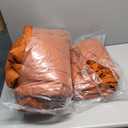 Maple&Stone Orange Comforter Set Queen, 7 Pieces Bed in a Bag Queen, Pintuck Bedding Sets with Comforter, Sheets, Pillowcases & Shams - Burnt Orange