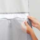 Hookless Its A Snap! Plastic PEVA Antimicrobial Snap-in Replacement Shower Curtain Liner for Hookless Curtain with Sheer Window, 70" x 54", Water-Repellent, Easy Install, Frost