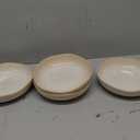 Pokini 32 Piece Dinnerware Set for 8 with Pasta Bowls, Yellow White Reactive Glaze Stoneware | All‑in‑One Host Set for Entertaining, Holiday Meals, Multi‑Course Dish Set | Unique Irregular Look