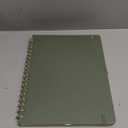 AHGXG Lined Spiral Journal Notebook, B5 Large Notebooks for Women Men, 140 Pages Hardcover Leather Notebook College Ruled, 100 GSM Paper, Notebooks for Work School Note Taking, 7.6" x 10", Sage Green