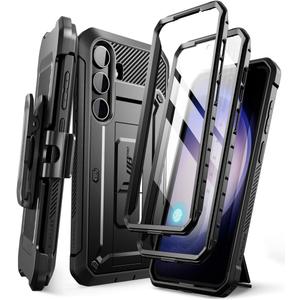 SUPCASE Unicorn Beetle Pro for Samsung Galaxy S24 Plus Case with Stand [2 Front Frames] [Built-in Screen Protector & Belt-Clip] [Military-Grade Protection] Phone Case for Galaxy S24 Plus, Black