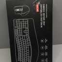 Wireless Keyboard and Mouse Combo, 2.4G Full Size Wave Keys Ergonomic Keyboard with Wrist Rest and 3-Level DPI Adjustable Wireless Ergonomic Mouse for Windows, Mac OS Desktop/Laptop/PC(Black)