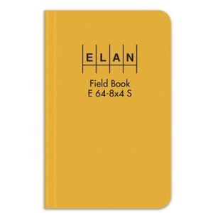 Elan Publishing Company E64-8x4S Sewn Field Surveying Book 4  x 7  Yellow Stiff Cover (Pack of 12)