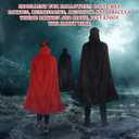 IMIKEYA 55-Inch Black and Red Vampire Cape, Dual-Layer Polyester Cloak with Stand Collar for Adult Cosplay and Party Decoration