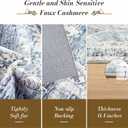 Runner Rug 28, Vintage Boho Rug,Ultra-Soft Low Pile, Washable, Non Slip,Stain Resistant Printed Carpet for Hallway Kitchen Living Room Bedrooms Playroom Office, Light Blue