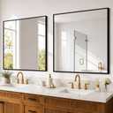 Bathroom Vanity Mirrors for Over Sink, 2 Pack 30"x30" Black Mirrors
