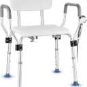 Shower Chair for Inside Shower 450 LB Heavy Duty, Handicap Toilet Chairs for Seniors with Arms, Shower Seat for Elderly and Disabled Inside Tub, Padded Bath Chairs for Shower Stall