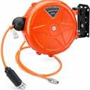 8mm Automatic Retractable Air Hose Reel Tube Holder Wall Mount Roller for Car Cashers, Pneumatic Wrenches, Machine Tool Maintenance, and Pneumatic Equipment