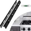 2 Pcs 316 Stove Gap Covers Stainless Steel Stove Gap Filler Range Trim Kit Between Oven and Countertop Dishwasher Dryer Heat Resistant and Easy to Clean (23'4 Mirror black)