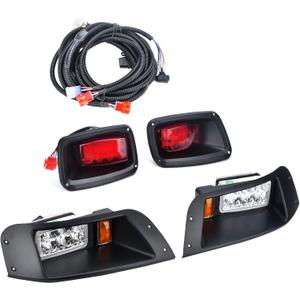 LED Headlight Tail Light Kit Compatible with EZGO TXT Golf Carts 1996-2013 Street Legal Headlights Kit Tail Light Kit Assembly Compatible with EZGO TXT for Gas and Electric 12V