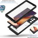Lanhiem Galaxy Note 20 Ultra Case, IP68 Waterproof Dustproof Shockproof Case with Built-in Screen Protector, Full Body Sealed Underwater Protective Cover for Samsung Note 20 Ultra 6.9 inch, Black
