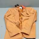 UNIQUE 21 Women's One Button Boyfriend Blazer for Work Casual - Ladies Jackets Outfits Suits for Work (6, Camel)