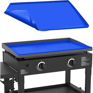 28" Silicone Griddle Mat for Blackstone 28 Inch Grill, Heavy Duty Food Grade Silicone Griddle Cover, Protect Your Grill from Dirt & Rust All Year Round (Blue)