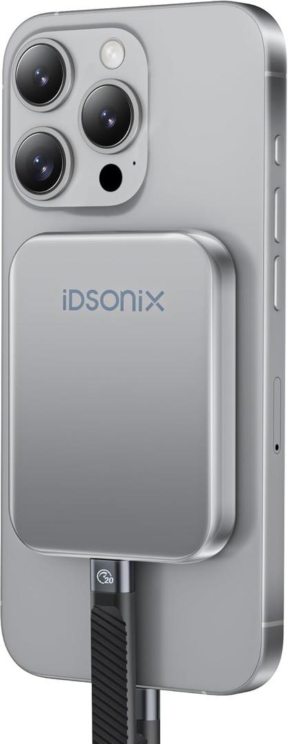 iDsonix 2TB Magnetic External SSD, Up to 2000MB/s USB C 3.2 Gen 2x2 Portable SSD, 4K ProRes HDR for iPhone 17/16/15 Pro Max, External Solid State Drive for Laptop, Tablets & Other USB-C Devices
