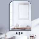 Bathroom Mirror, Wall Mirrors, Black Metal Framed Wall-Mounted Mirrors, Bathroom Vanity Mirror for Over Sink, Living Room, Bedroom, Entryway, 22x30 Inch, Black