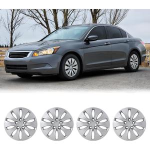 16" Hubcaps for Accord 2008 2009 2010, 16 inch Wheel Rims Cover for 2011 2012 Honda Accord Sedan, R16 Steel Wheels Hub Caps, Bolt On Installation, 4 Packs, Lacquer