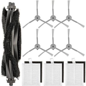 (10 Pack) L60 L50 Replacement Parts Compatible with eufy L60, L60 Hybrid, L60 SES, L50 SES, L50 Series Robot Vacuum, Accessories Kit, 1 Roller Brush, 3 HEPA Filters & Foam Filters, 6 Side Brushes