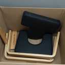 Restrial Life Yoga Headstand Bench- Stand Yoga Chair for Family, Gym - Wood and PU Pads - Relieve Fatigue and Build Up Body (Multi-Color) (25.2*22.83*3.54, Black)