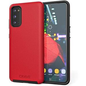 Crave for Samsung Galaxy S20 Case, Shockproof Protection Dual Layer Case for Samsung Galaxy S20 5G (6.2 inch) - Red