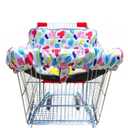2 in 1 Shopping Cart Cover&High Chair Cover for Restaurant Seat, Grocery Cart Cover for Baby Infant Toddler Girl/Boy Reversible, Machine Washable (Multicolor)