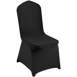 Amazon.com: VEVOR 50 Pcs Flat-Front Chair Covers Polyester Spandex Stretch Slipcovers for Wedding Party Dining Banquet, Black : Home & Kitchen