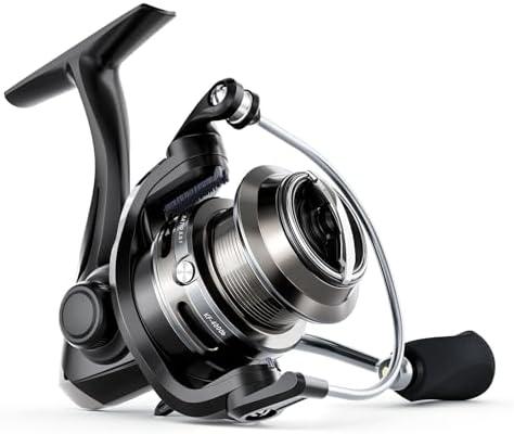 Ashconfish KF Spinning Reel, Freshwater Saltwater Spinning Fishing Reels, CNC Aluminum Spool, 5.2:1 Gear Ratio, 7+1 Ball Bearings 2 Line Cup Styles