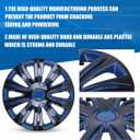 WOLFSTORM 4-Pack 15 Inches Wheel Rim Cover 15'' Hubcaps, Blue & Black | Redesign Fashion Style Replacement Hubcaps, Car Truck SUV Hub Accessories